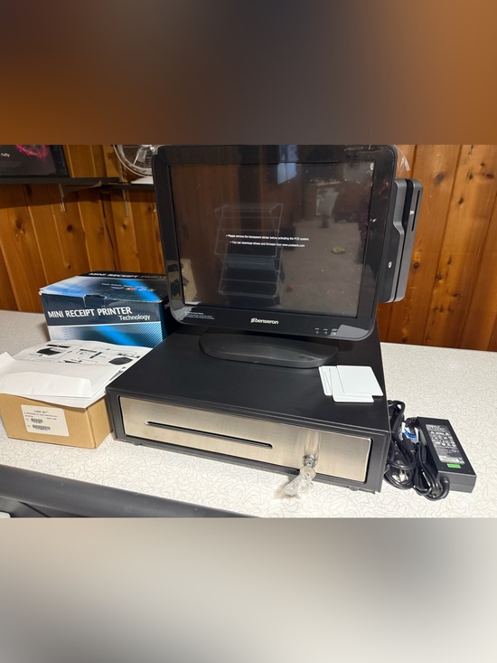 Other - Bonsenron POS Terminal with Cash Drawer and Mini Receipt Printer - Black/Silver